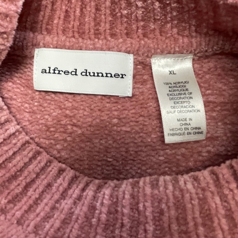 Alfred Dunner Women's XLarge Beaded Embroidered Floral Chenille Mock Sweater - Picture 13 of 14